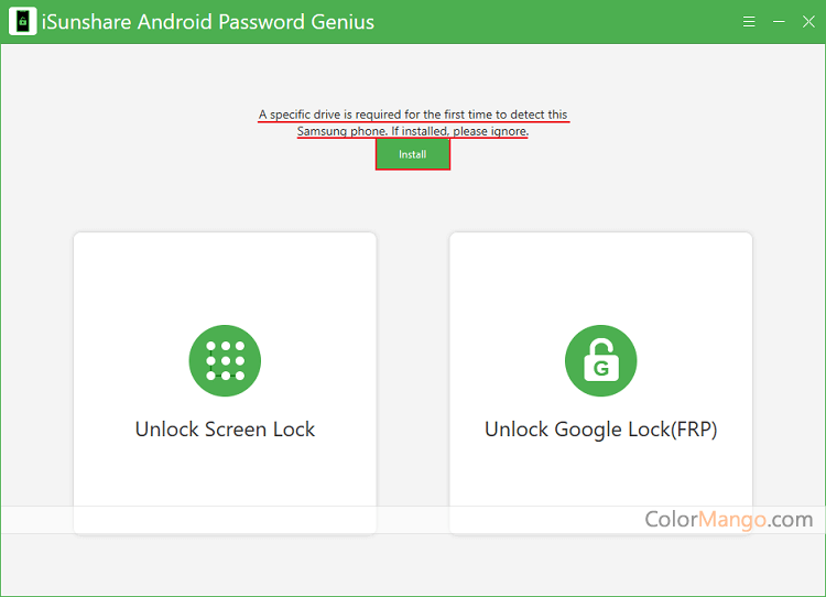 iSunshare Android Password Genius Screenshot