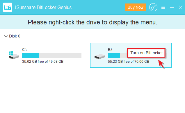 iSunshare BitLocker Genius Screenshot