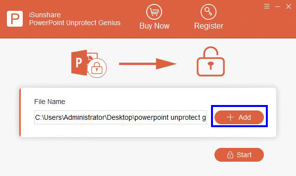 iSunshare PowerPoint Unprotect Genius Screenshot
