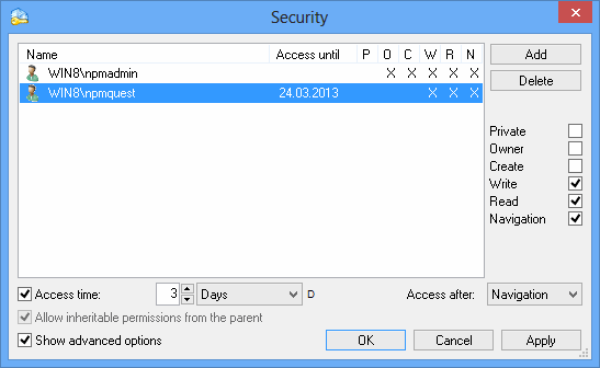 ネットワークパスワードマネージャ (Network Password Manager) Screenshot