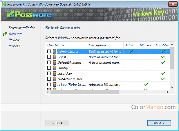 Passware Windows Key Screenshot