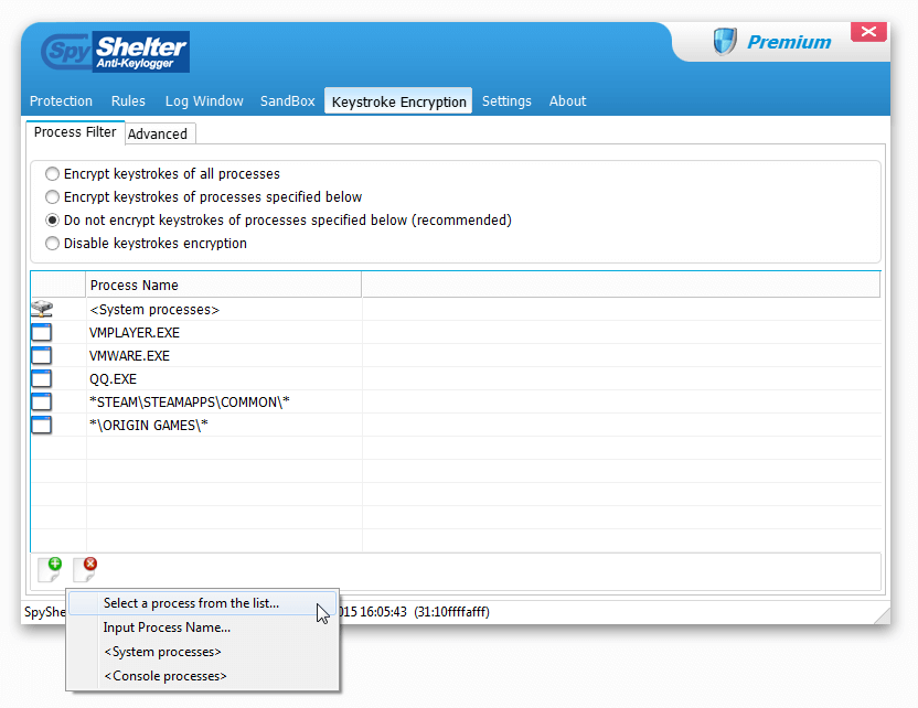 SpyShelter Premium Screenshot