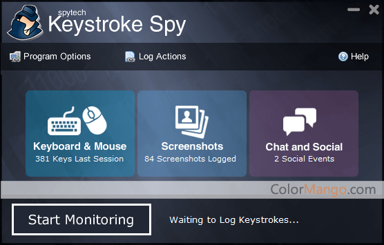 Spytech Keystroke Spy Screenshot