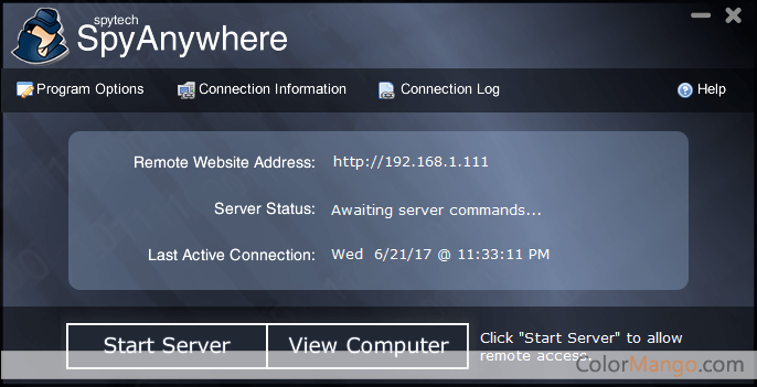 Spytech SpyAnywhere Screenshot
