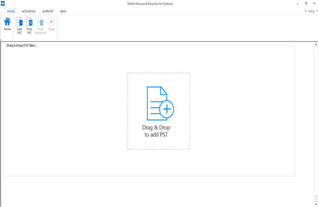 Stellar Password Recovery for Oultook Screenshot