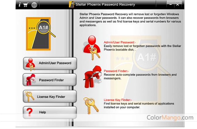 Stellar Password Recovery Screenshot