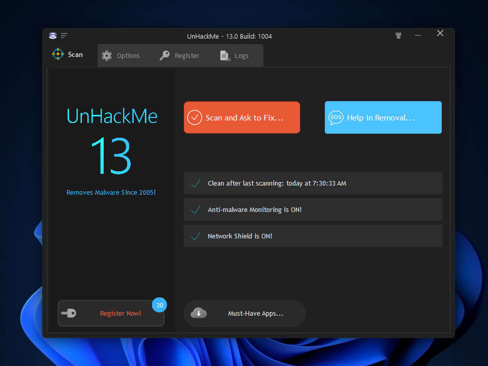 UnHackMe Screenshot