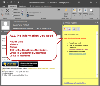EmailNotes for Outlook Shopping & Review