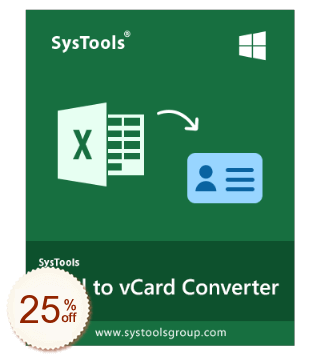 SysTools Excel to vCard Converter Discount Coupon Code