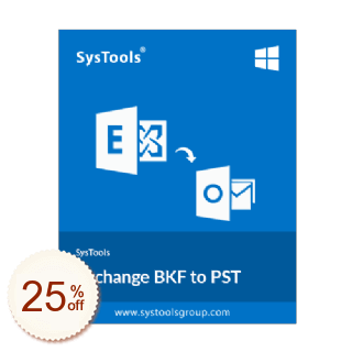 SysTools Exchange BKF to PST Discount Coupon Code