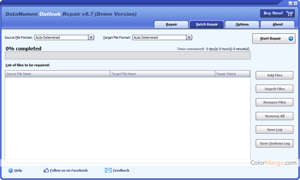 DataNumen Outlook Repair Screenshot