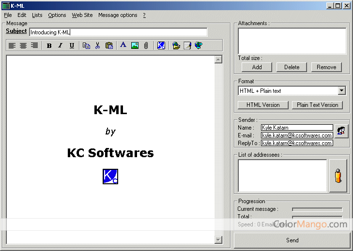 KC Softwares K-ML Discount Coupon Screenshot