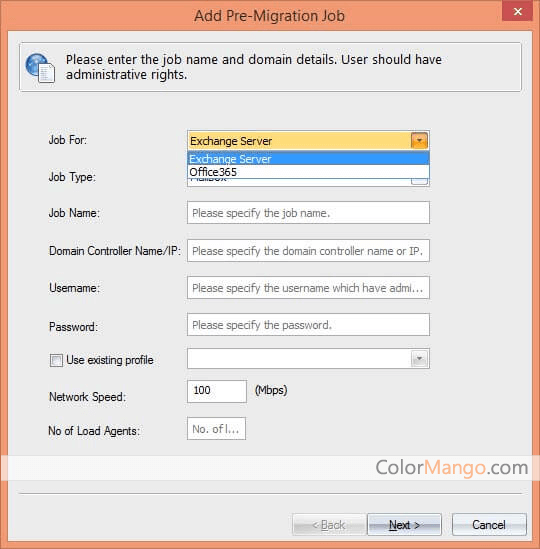 Kernel Migrator for Exchange Screenshot