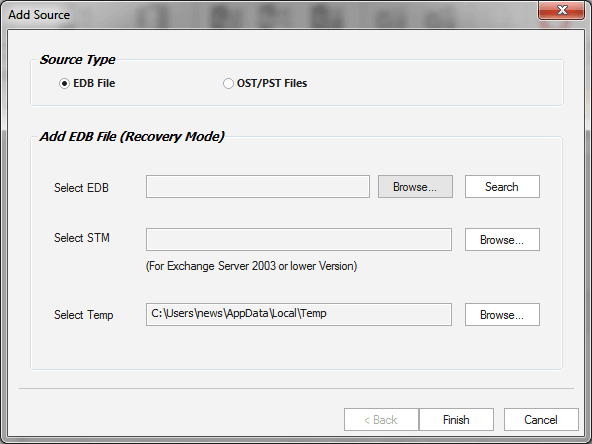 Shoviv Exchange Recovery Suite Screenshot