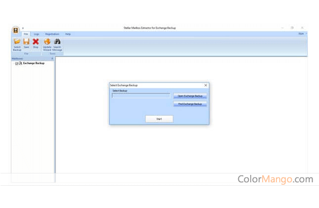 Stellar Mailbox Extractor for Exchange Backup Screenshot