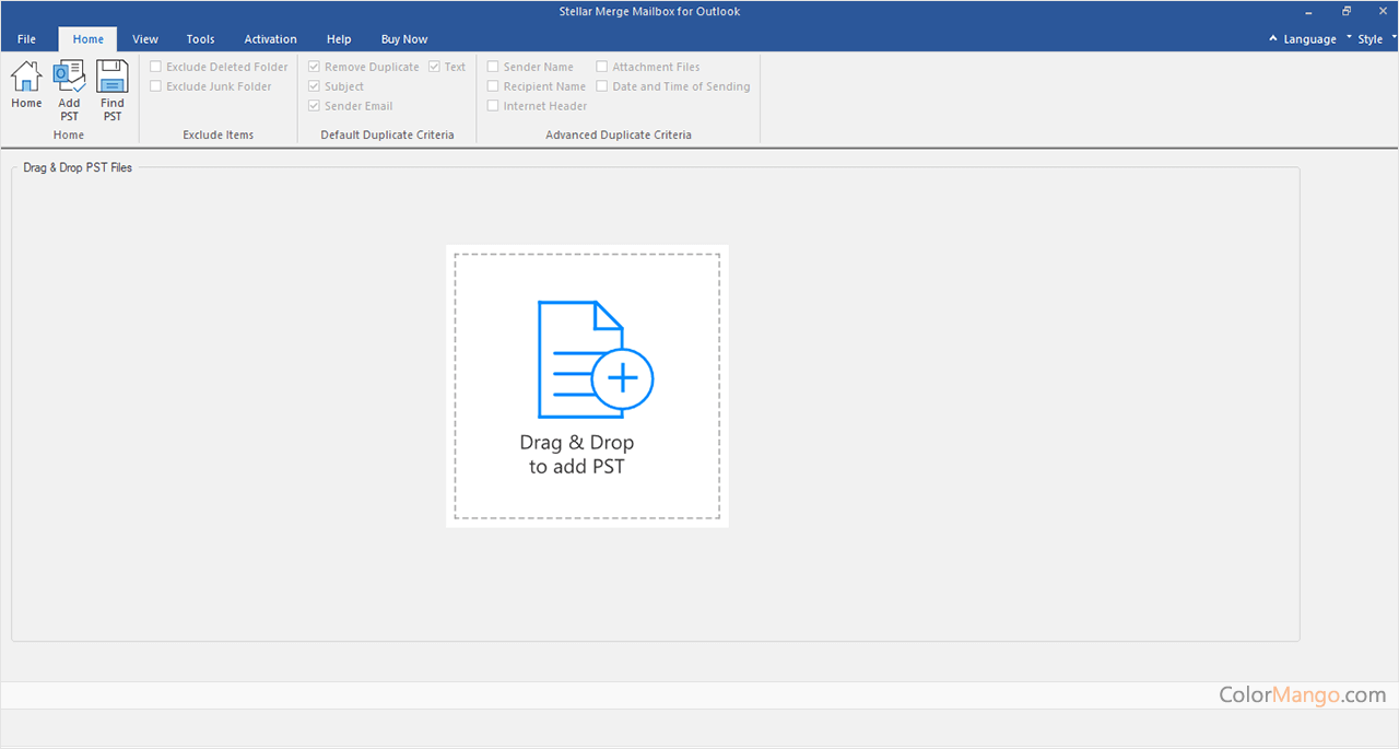 Stellar Merge Mailbox for Outlook Screenshot