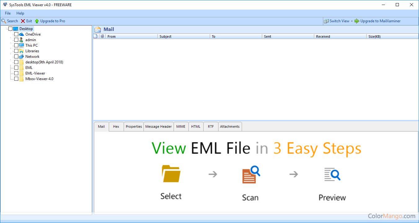 SysTools EML Viewer Screenshot