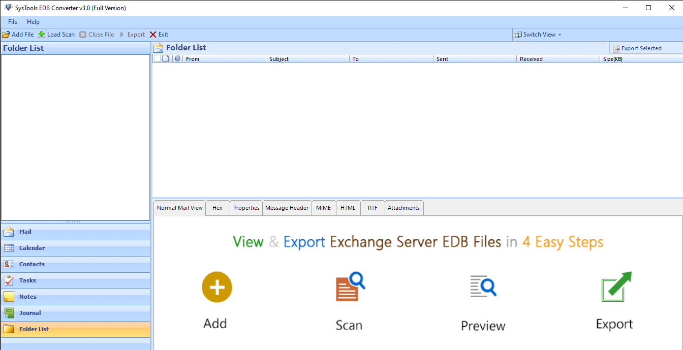 SysTools EDB Converter Screenshot