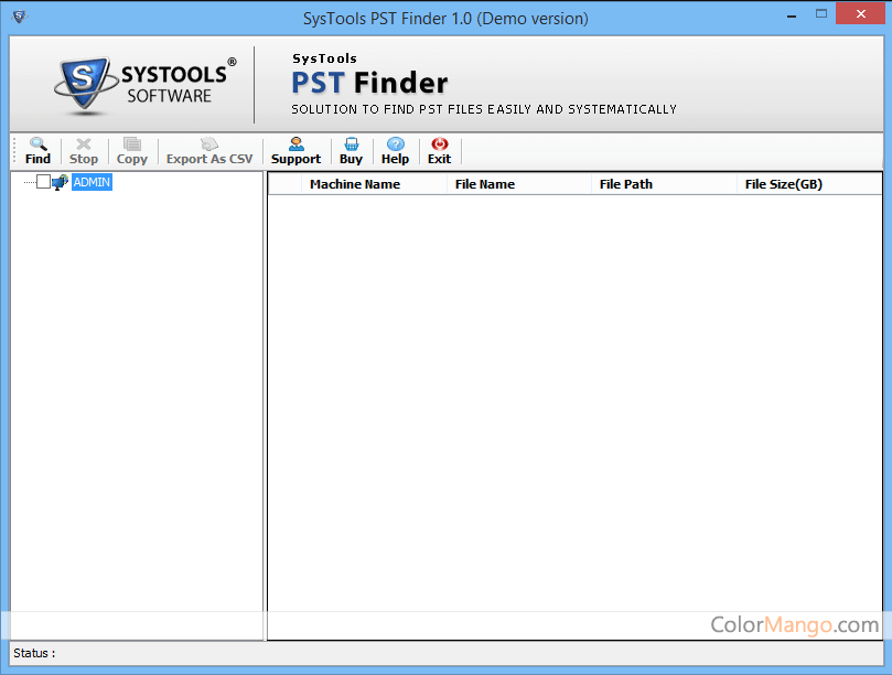 SysTools PST Finder Screenshot