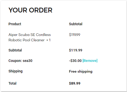 Aiper coupon