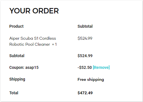 Aiper coupon