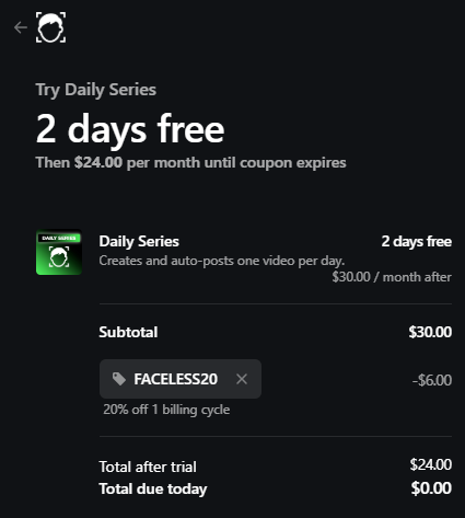 Faceless.video coupon