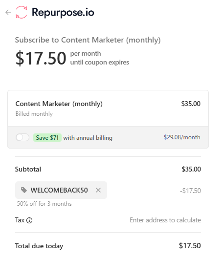 Repurpose.io coupon