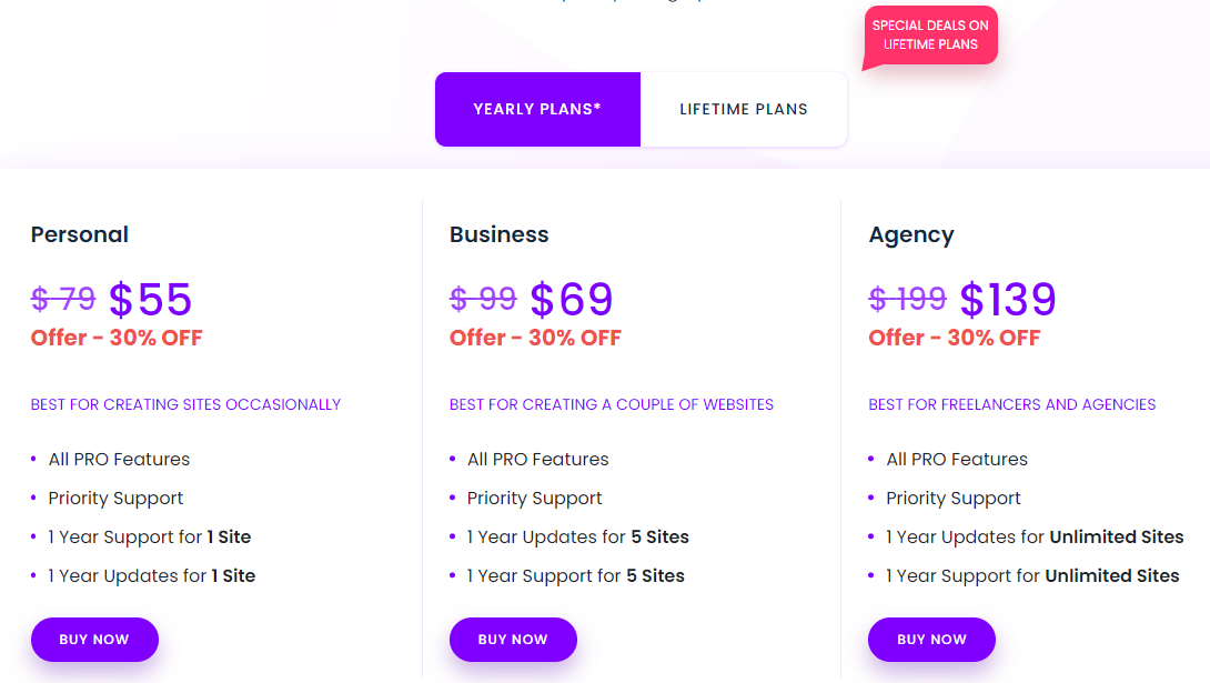 Colibri WordPress Pro pricing