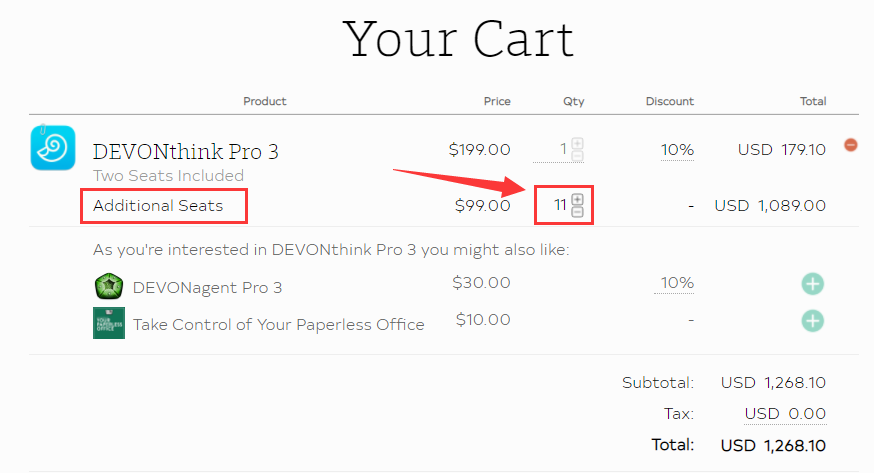 DEVONthink Pro Additional Seats