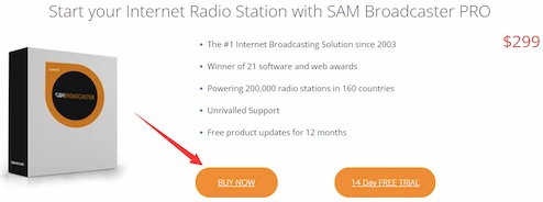 SAM Broadcaster PRO pricing