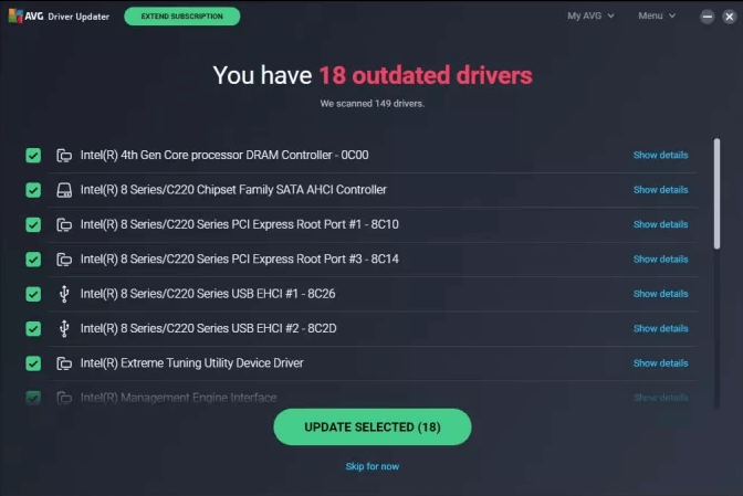 AVG Driver Updater Screenshot