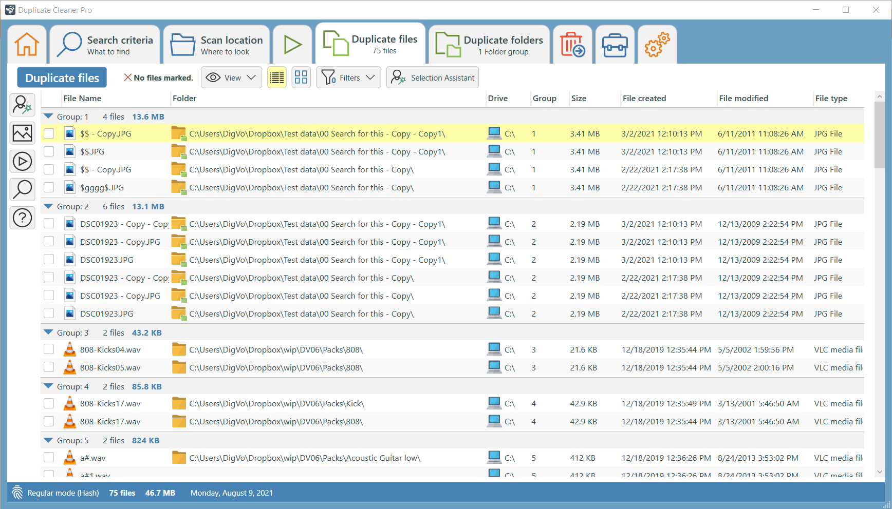 Duplicate Cleaner Pro Screenshot