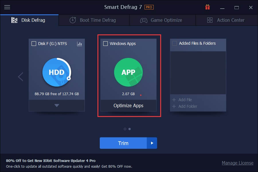IObit Smart Defrag PRO Screenshot