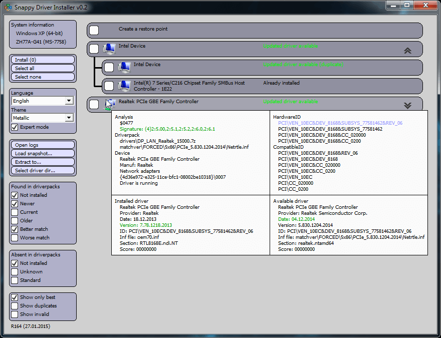 Snappy Driver Installer - Freeware