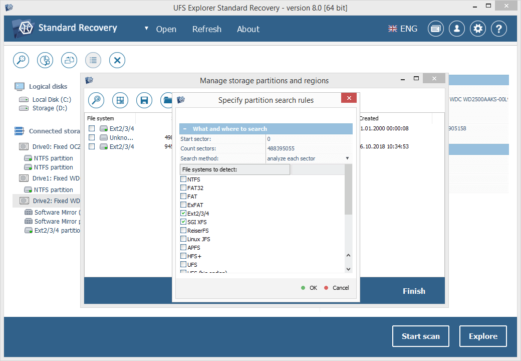 UFS Explorer Standard Recovery Screenshot