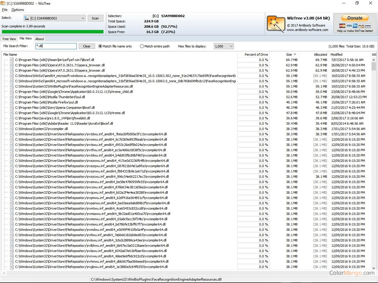 WizTree 4.15 free instal