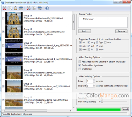 Duplicate Video Search Discount Coupon Screenshot