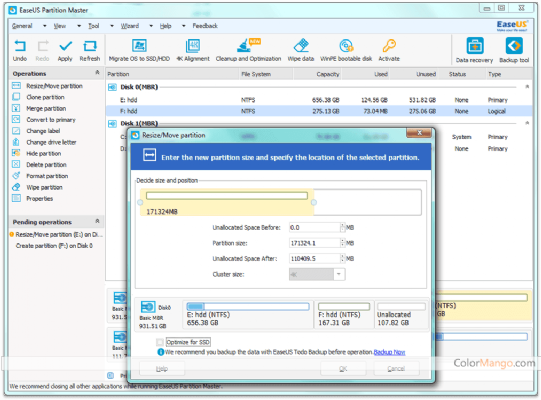 EaseUS Partition Master Free Shopping & Review Screenshot