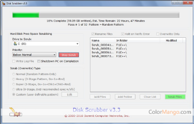 Hard Disk Scrubber Shopping & Trial Screenshot