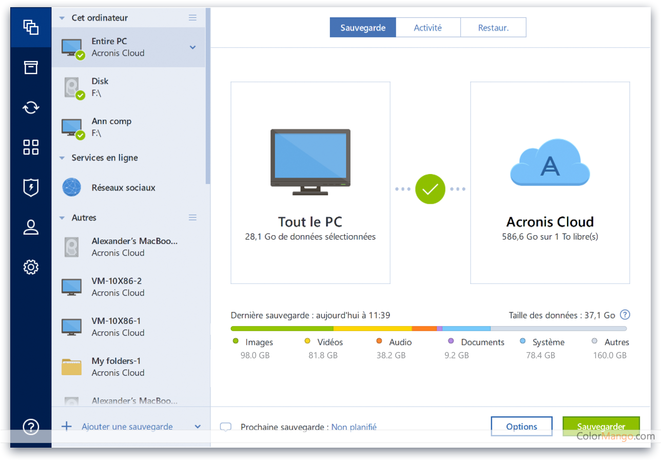Acronis Cyber Protect Home Office Screenshot