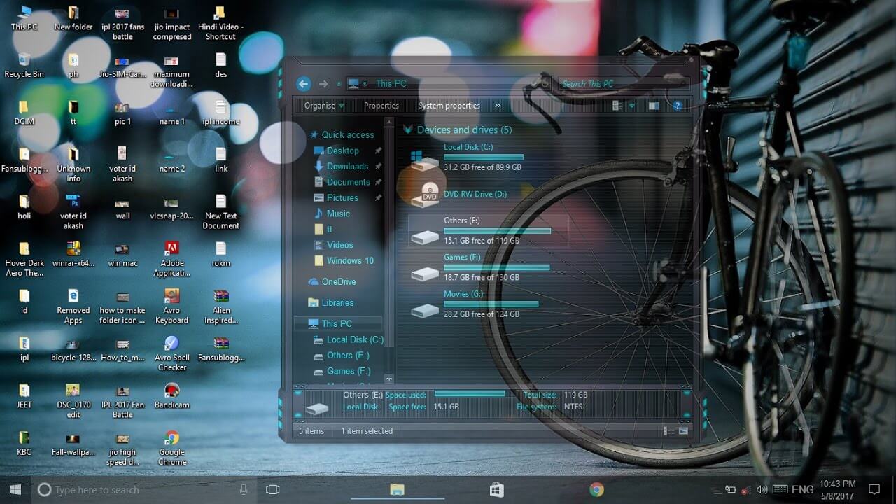 Actual Transparent Window Screenshot