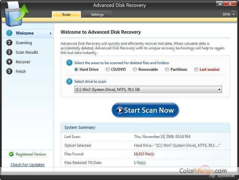 Advanced Disk Recovery Screenshot