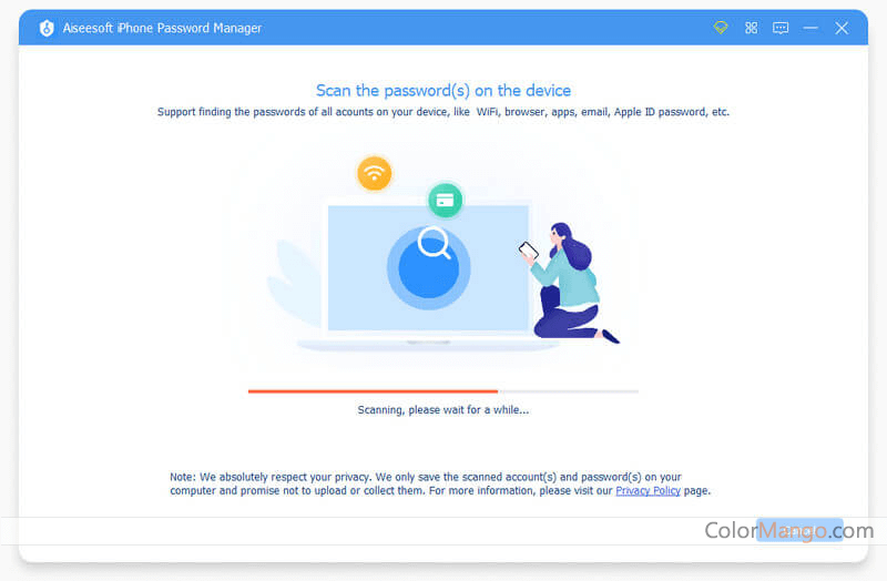 Aiseesoft iPhone Password Manager Screenshot