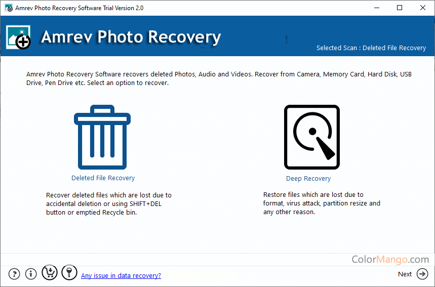 Amrev Photo Recovery Screenshot
