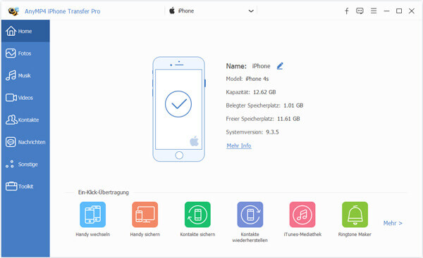 AnyMP4 iPhone Transfer Pro Screenshot