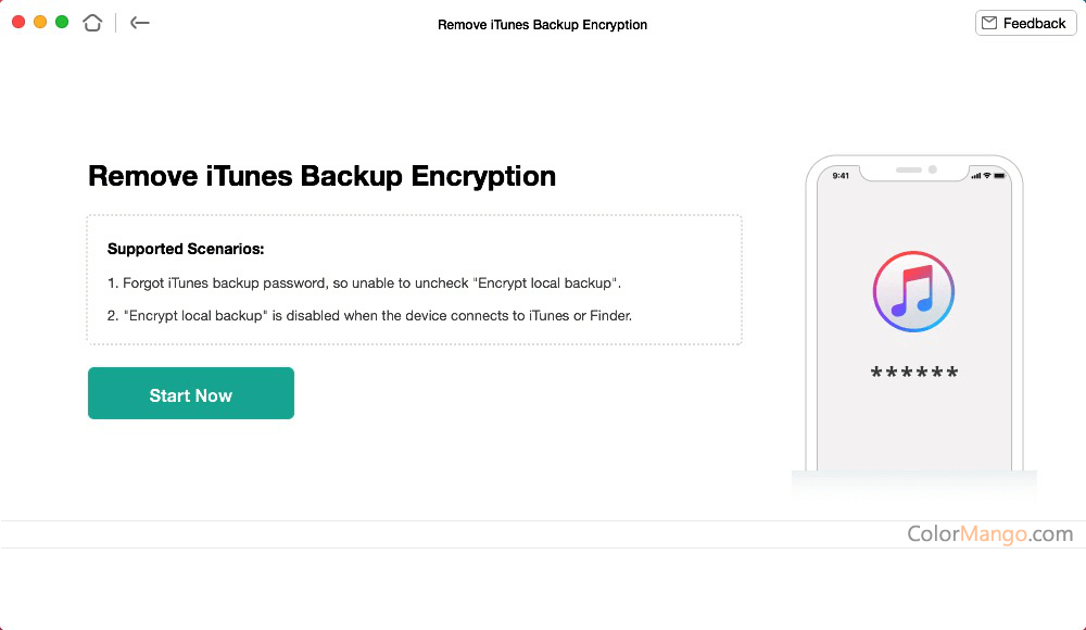 AnyUnlock - Remove Backup Encryption Screenshot