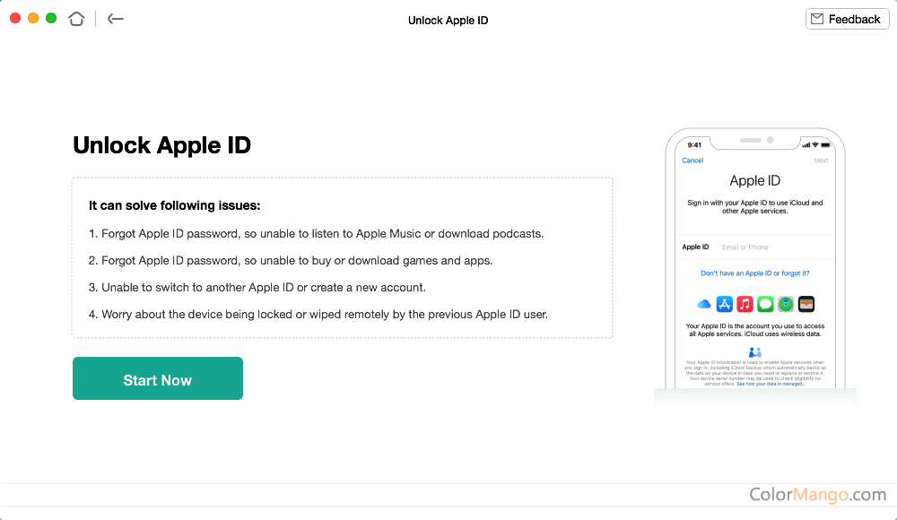 AnyUnlock - Unlock Apple ID Screenshot