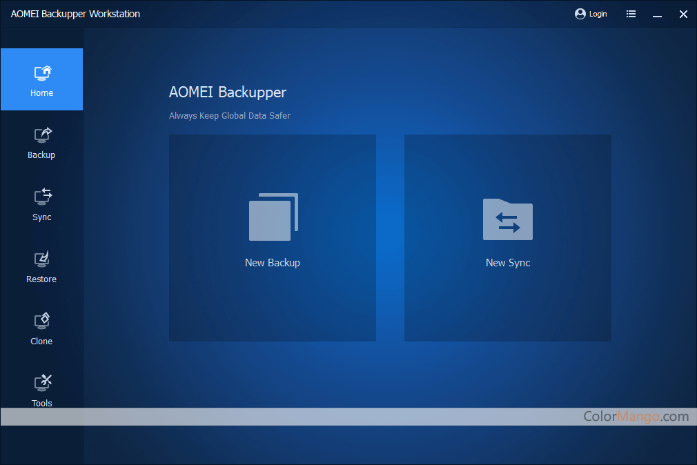 AOMEI Backupper Workstation Screenshot