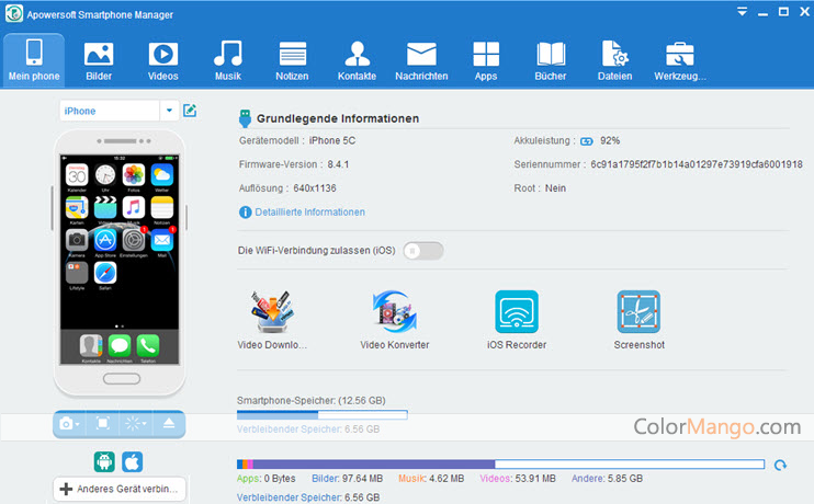 Apowersoft Smartphone Manager Screenshot