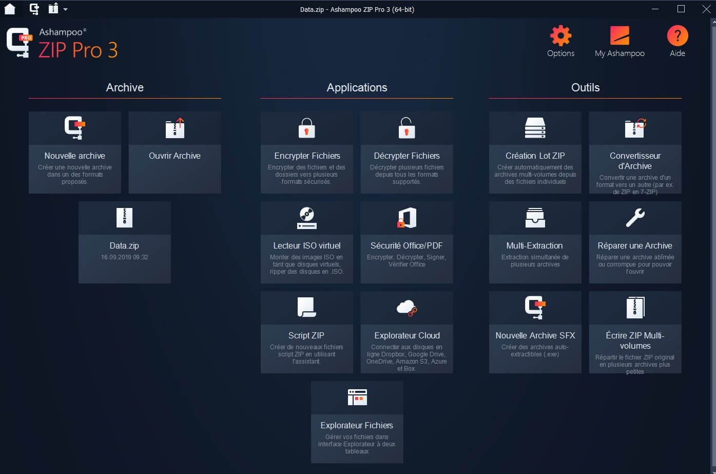 Ashampoo ZIP Pro Screenshot